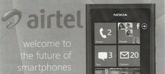 Nokia 800 in un poster pubblicitario Indiano