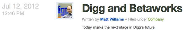 Digg acquistato da Betaworks
