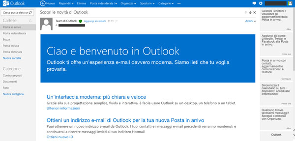 Il nuovo Outlook.com