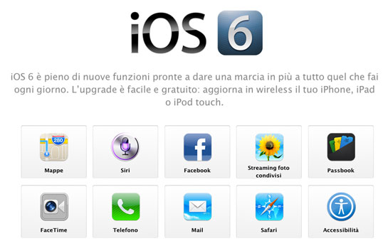 Rilasciato iOS 6