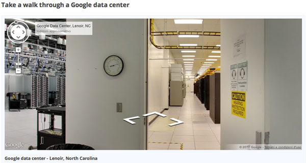 Visita virtuale ai datacenter di Google