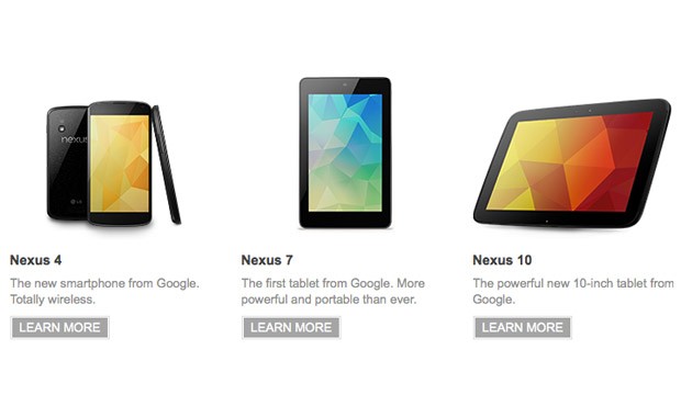 La famiglia dei Google Nexus