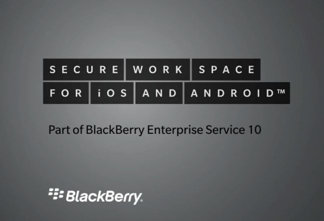 Blackberry Secure Work Space