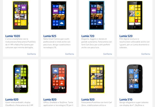 La serie Nokia Lumia